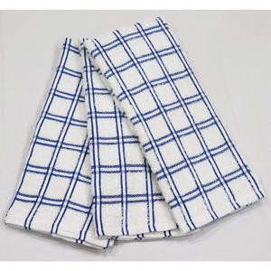 Serviettes de cuisine en coton bio de l'Inde, motif à carreaux, avec tissu éponge - Product Image 5