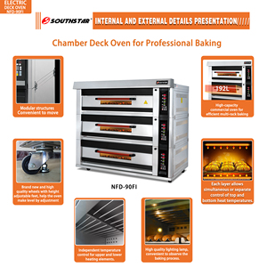 Horno Eléctrico Comercial de 3 Niveles <span class=keywords><strong>para</strong></span> Pan, Pizza y Pasteles, Venta Directa de Fábrica Southstar, con Panel Digital, <span class=keywords><strong>para</strong></span> <span class=keywords><strong>Panadería</strong></span> - Product Image 4