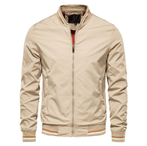 Blouson Bomber Homme Décontracté Coupe Slim Léger Coupe-Vent Style Universitaire Veste de Vol Baseball Printemps Automne Kaki Extérieur - Product Image 1