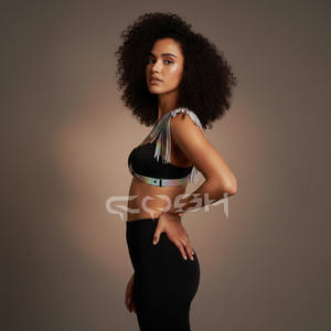 Harnais d'épaule sexy à franges holographiques arc-en-ciel |   Achetez maintenant - Product Image 2