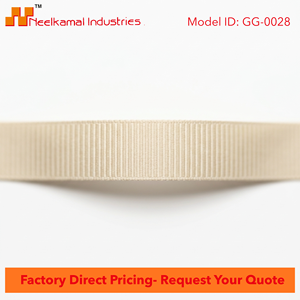 ริบบิ้นโกรเกรนสีครีมขนาด 10 มม. ขายส่ง สำหรับทำโบว์ติดผม ห่อของขวัญ ตกแต่ง งานเย็บปักถักร้อย - Product Image 4