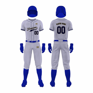 Uniformes de Béisbol Transpirables con Logotipo Personalizado al por Mayor, Impresos por Transferencia de Calor, Uniformes de Béisbol de Color OEM, Conjuntos de Uniformes de Béisbol para Hombre de Longitud Completa - Product Image 5