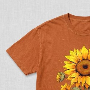 Nueva Camiseta de Mujer de Corte Regular, 100% Algodón, 300 GSM, Tejido Transpirable de Alta Calidad, con Logotipo Personalizado Impreso, Suministro al por Mayor OEM - Product Image 6