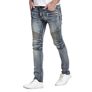 Pantalon en jean pour homme de qualité supérieure, streetwear, sur mesure, couleur unie, denim délavé - Product Image 1