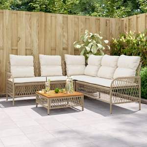 Conjunto de Sofás Beige para Patio, Muebles de Jardín para Exteriores - Product Image 1