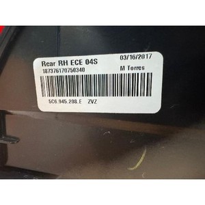 ไฟท้าย LED ขวา (ด้านนอกขวา) ของรถเจตต้า มือสอง ของแท้ รหัส 5C6945208E - Product Image 5