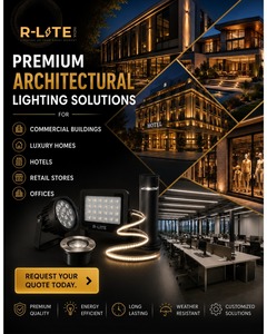 Lámpara LED de Pared, Resistente al Agua IP65, Temperatura de Color 2700K-6500K, Construcción de Aleación de Aluminio, Alto CRI 90, para Eventos al Aire Libre y Centros Comerciales - Product Image 5