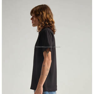 Camisetas de Algodón Lisas para Hombre, Camisetas de Manga Corta con Cuello Redondo, Estilo Hipster, Hip Hop, Corte Largo, Dobladillo Curvo - Product Image 5