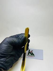 มีดโกนหนวด Kaamir KI-SR-63 สำหรับช่างตัดผมมืออาชีพ ใบมีดเดี่ยว สแตนเลสอย่างดี ด้ามจับสีทองเมทัลลิก - Product Image 3