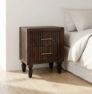 Mesita de Noche Moderna de Madera de Alta Calidad con Cajones, Gabinete de Cabecera con Logotipo OEM para Dormitorio, Gran Oferta a Precio Económico para Apartamentos y Hogares - Product Image 1