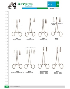 Kit de sutura quirúrgica manual con portagujas de acero inoxidable, certificado CE ISO, acabado mate opaco y reutilizable, VERITAS, 2017 - Product Image 6