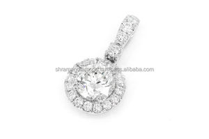 สร้อยคอเงินแท้ 925 ชุบโรเดียม ดีไซน์วงแหวนคู่ประดับเพชรโมอิสซาไนต์ สำหรับผู้หญิง แฟชั่นเครื่องประดับจี้ห้อยคอสำหรับงานปาร์ตี้ - Product Image 2