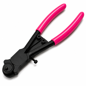 Alicates para doblar joyas para hacer anillos, herramienta de acero con mango rosa, equipo para engastar joyas de 180 mm - Product Image 5