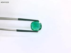 Esmeralda Zambiana Natural, Corte Cojín Facetado, 4.15ct, Alta Calidad, Gema Suelta para Joyería - Product Image 2