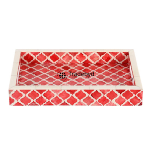 Handmade Modern Bone Inlay Tray Premium Quality Luxury <b>Decorative</b> Coffee <b>Table</b> Serving Accent for Homes by Tradebyd - Product Image 2