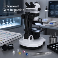 Novel Industries Gemological Binocular Microscope NV-108 | LED Illumination 2K Camera LCD Display Manual Focus Automatic IP53