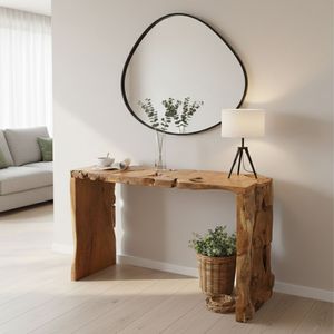 TEAK CONSOLE <b>TABLE</b> TEAK ROOT LEGS - Product Image 6