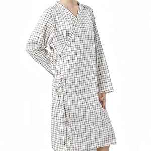 Bata de paciente para hospital, bata de examen médico de manga corta, cómoda, de algodón estampado, para clínicas - Product Image 2