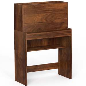 Escritorio Karmiya Brown Maple WFH, una Práctica Mesa para Estudiar y Trabajar con el Ordenador Portátil, con Estantería para el Hogar o la Oficina - Product Image 3
