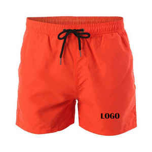Shorts de Playa para Hombre con Logotipo Personalizado, Color Sólido, Cordón Ajustable, Cintura Media, Secado Rápido - Product Image 4