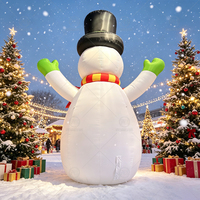 Boneka Salju Natal Tiup Raksasa 6M, Boneka Salju Tiup Besar untuk Dekorasi Natal di Halaman, Mal, Festival Komersial Grosir
