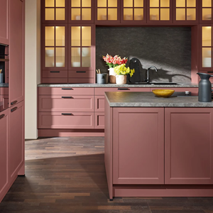 Gabinetes de Cocina Modernos Rosados Personalizados JY Project, Isla de Cocina Modular de Lujo, Juego Completo RTA para Hotel, Apartamento y Hogar - Product Image 2