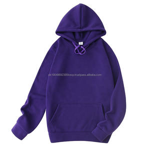 Sudadera con Capucha de Invierno para Hombre, Gruesa, 100% Algodón, Felpa, con Diseño de Cremallera, Logotipo Personalizado, Talla Grande XL, Color Sólido - Product Image 2