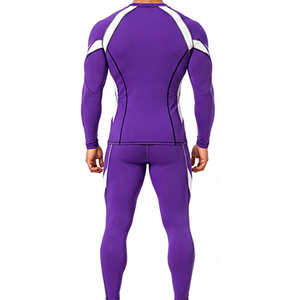 Ensemble de vêtements de compression pour hommes, t-shirt à manches longues et leggings extensibles à séchage rapide pour la salle de sport, la course à pied et l'entraînement - Product Image 6