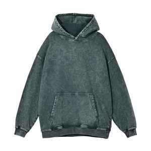 เสื้อฮู้ดซิปผู้ชายผ้าคอตตอนผสมทรงปกติ ล้างสีแบบยูนีค แอซิดวอช สำหรับฤดูหนาว พิมพ์ลายดิจิทัล ปรับแต่งได้ ระบายอากาศได้ดี - Product Image 6