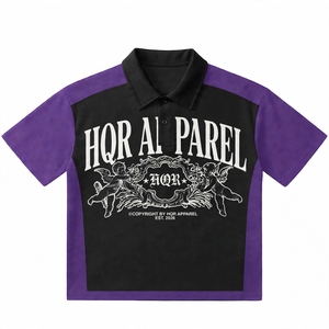 Camiseta Negra de Manga Corta para Hombre, con Logotipo Estampado en la Parte Delantera, Estilo Urbano, Corte Regular, Ribete en Contraste, Tejido Transpirable - Product Image 1