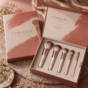 Caja de Empaque Magnética Estilo Libro Personalizada CORALIS Brush Essentials - Product Image 1