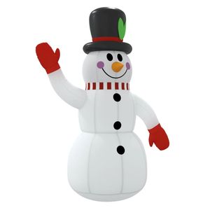 8 ft <b>Inflatable</b> Snowman with LED Lights <b>Outdoor</b> <b>Holiday</b> <b>Yard</b> <b>Decoration</b> - Product Image 3
