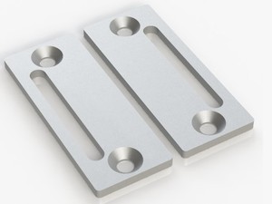 Plaque de montage à double fente en aluminium usinée sur commande par CNC |   Pièces métalliques usinées avec précision - Product Image 3