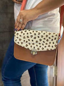 กระเป๋าหนังแท้ผู้หญิงมีสไตล์ทรงผมแบบเปิดปิดได้มีหลายแบบมือจับเดี่ยวไนลอนลายลูกกวาด - Product Image 3