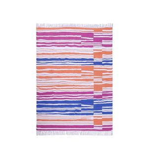 Tapis rectangulaire en coton 100% tissé, brodé géométriquement, fait main, moderne, avec logo personnalisé, pour cuisine et entrée, vente en gros - Product Image 1