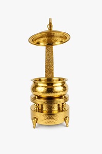 Aurevane Crownfin Chafer Royal Design Luxury Gold Hammered Stainless Steel Sustainable Durable Handi Chafing Dish Tall - Product Image 5