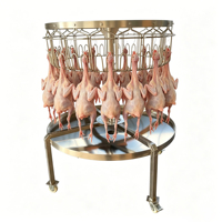 Machine de nettoyage de volailles rotative, table de saignée suspendue, haute efficacité, structure stable pour la transformation de poulets