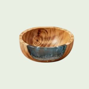 Bol de service écologique en bois d'acacia/mangue de qualité supérieure pour salade, fruits, pâtes - Grand bol profond pour la maison et la restauration - Product Image 3