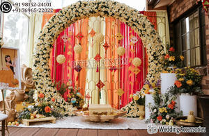 Media jaula ceremonial cristiana para escenario de recepción media jaula telón de fondo de Metal decoración de escenario bodas cristianas decoración de recepción - Product Image 2