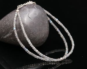 Bracelet en pierres de labradorite naturelle, forme boîte, 2 mm, fait main, délicat, pour femmes et hommes, bijoux en gros - Product Image 4