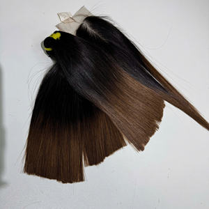 Fermeture en dentelle transparente Remy vietnamienne pour extensions de tissage de cheveux bruns ombrés - Product Image 5