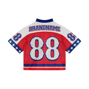 Custom Women <b>Mesh</b> Sports <b>Crop</b> <b>Top</b> Football Jersey T Shirt Streetwear Y2K Retro Jersey Quick Dry Breathable <b>Mesh</b> TShirt - Product Image 6