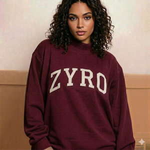 Sweat-shirt à col montant tendance pour femme, coupe oversize, en molleton de coton doux, chaud et confortable, style streetwear décontracté pour l'hiver - Product Image 1