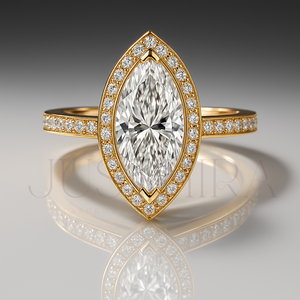 14k Rose Gold Plating Engagement Ring Classic Proposal Ring With Marquise Cut Moissanite Diamond Wedding Jewelry For Women Gift - Product Image 4