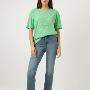 Camiseta Bordada Personalizada de Alta Calidad para Mujer, Algodón de Alta Calidad, Corte Holgado, Moda Casual para Uso Diario - Product Image 1