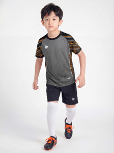 Ensemble de maillots de football personnalisés pour enfants de qualité supérieure, directement de l'usine, SC02, séchage rapide, respirant, transfert thermique, uniforme d'équipe pour jeunes, 100% polyester - Product Image 2