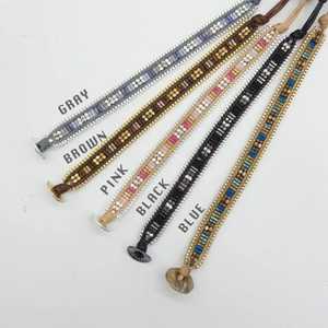 กำไลข้อมือลูกปัดทำมือ ลายหินสีดำเหลืองเงิน NOUSHAD HANDICRAFTS NH-689 รับรองโดย IGI จากอุตรพัฒนา - Product Image 2
