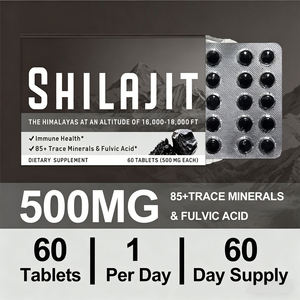 OEM Premium Quality Shilajit Tablets 500mg Organic Himalayan Shilajit Dry <b>Drops</b> Rich in Fulvic <b>Acid</b> for Energy & Stamina Support - Product Image 3