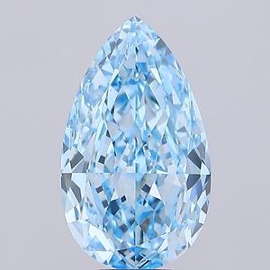 Diamant de laboratoire vert vif fantaisie de qualité supérieure, taille poire, certifié IGI, CVD, diamant en vrac, haute clarté, pierre de qualité supérieure pour la fabrication de bijoux. - Product Image 1