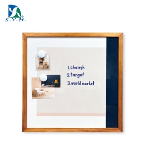 Pizarra Magnética Decorativa Geométrica con Marco de Madera Lacado de 42x42cm, Impresión por Sublimación a una Cara, Certificación CPSIA, para el Hogar - Product Image 1
